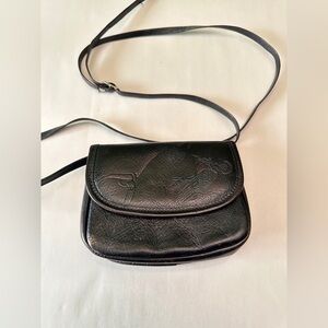 Harley Davidson Vintage Embossed Leather Mini Belt Bag Crossbody